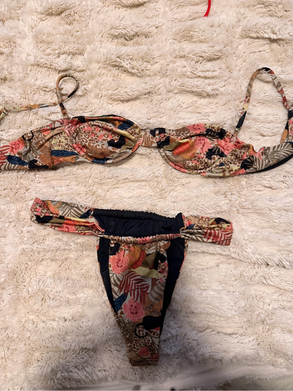 Floral Multicolor Underwire Bikini Set - Women